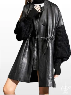 Sophisticated Autumn Leather Jacket - New Fashion Women's Coat