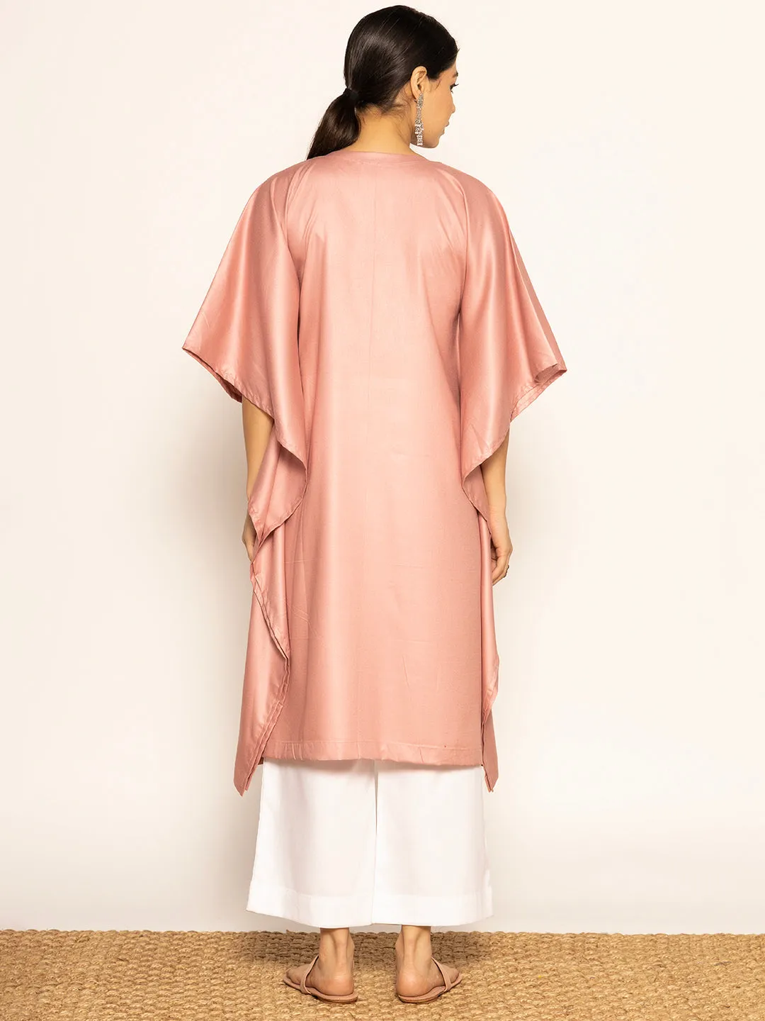 Blush Rayon LongKurta - NeeliGulabi