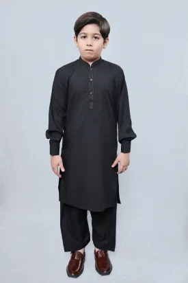 Boys Wash n Wear Kameez Shalwar Black