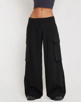 Candala Wide Leg Trouser in Black