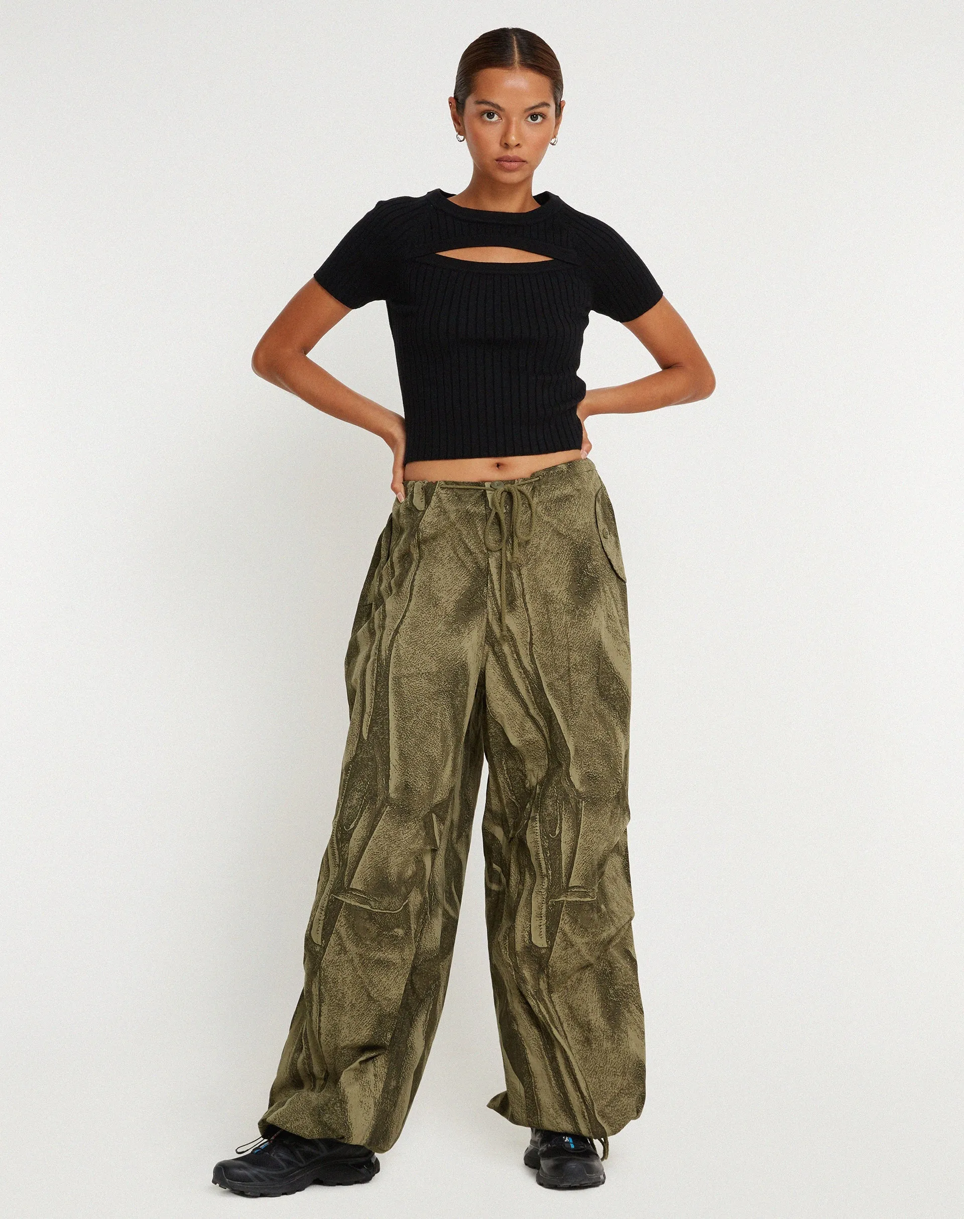 Chute Trouser in Dystopian Crease Khaki