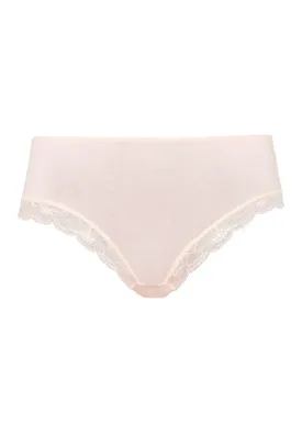 Cotton Lace Cotton Hi-Cut Brief | Powder 72437-1381