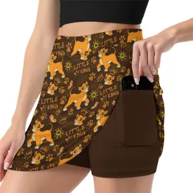 Disney Lion King Little King Athletic A-Line Skirt With Pocket Solid Shorts