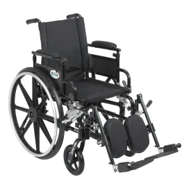 Drive Medical pla418fbdaarad-elr Viper Plus GT Wheelchair with Flip Back Removable Adjustable Desk Arms, Elevating Leg Rests, 18" Seat