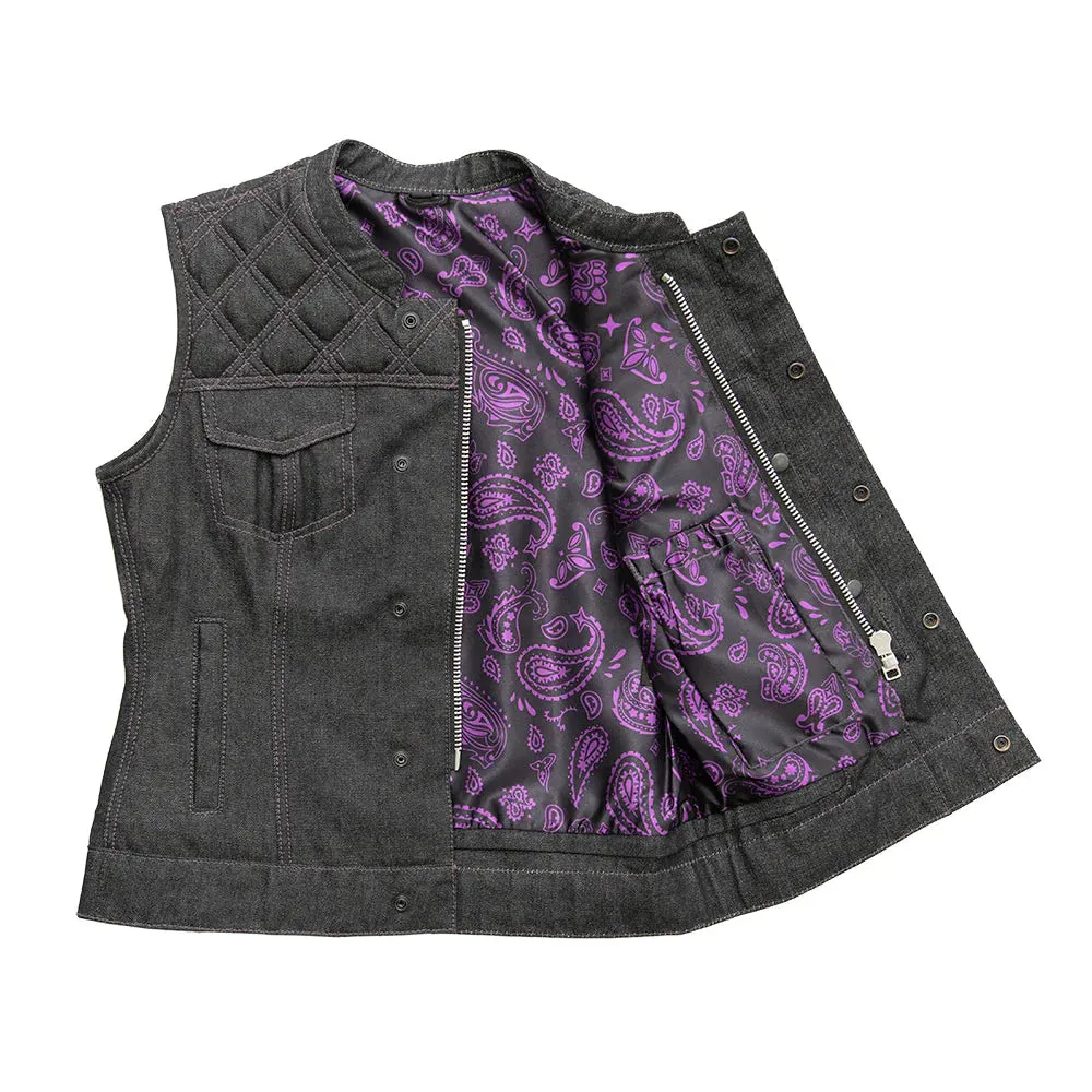 Eclipse Women's Club Style Denim Vest - Limited Edition