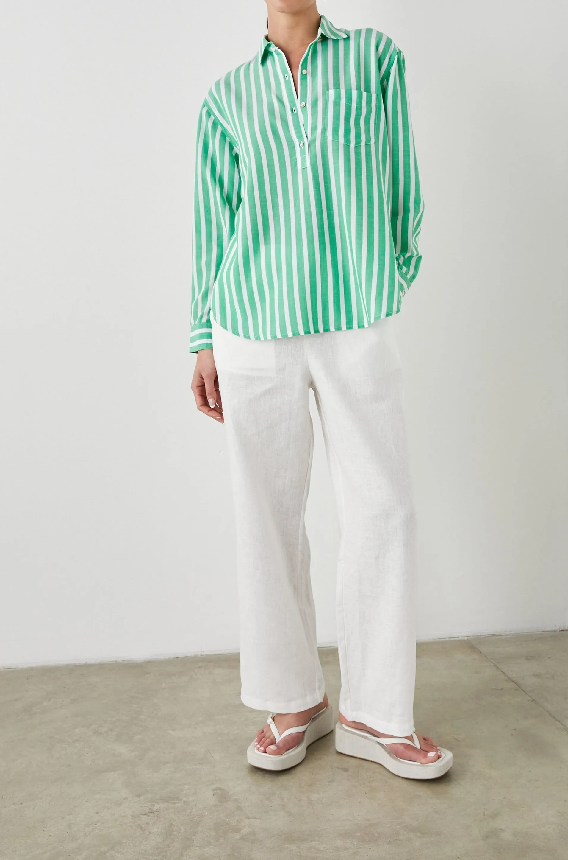 ELLE SHIRT - CLOVER STRIPE