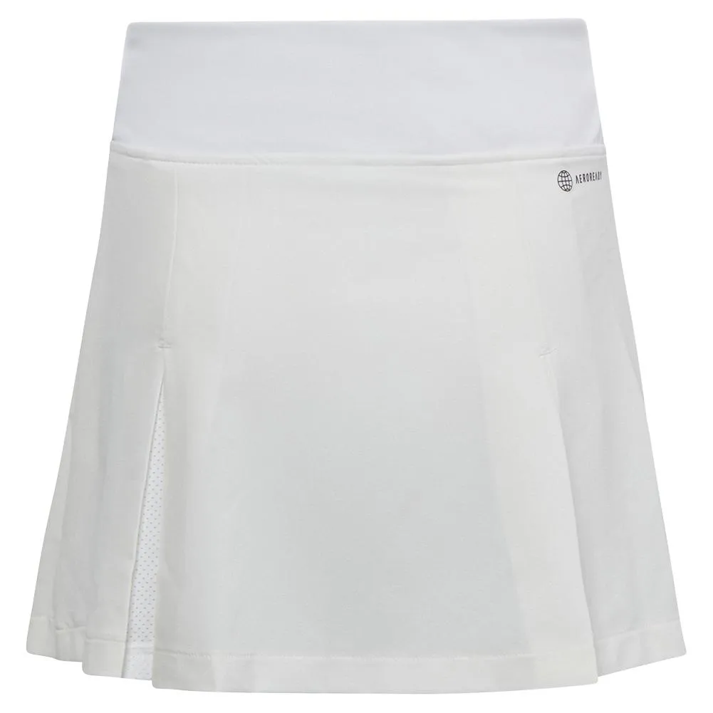 Girls' Club Pleated Tennis Skort White