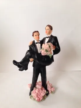 Groom Carries Groom - Cake Topper