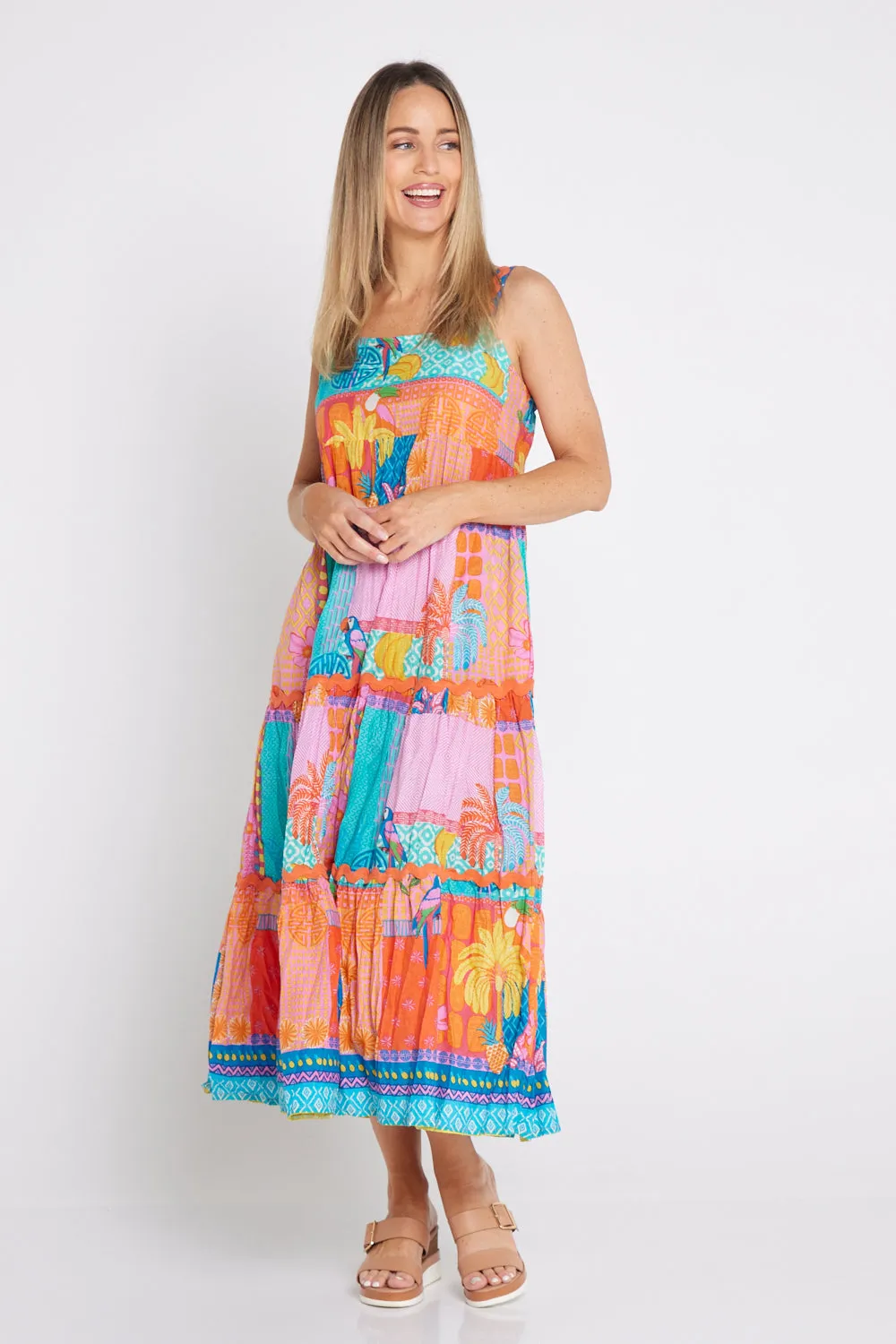 Luna Cotton Maxi Dress - Candy