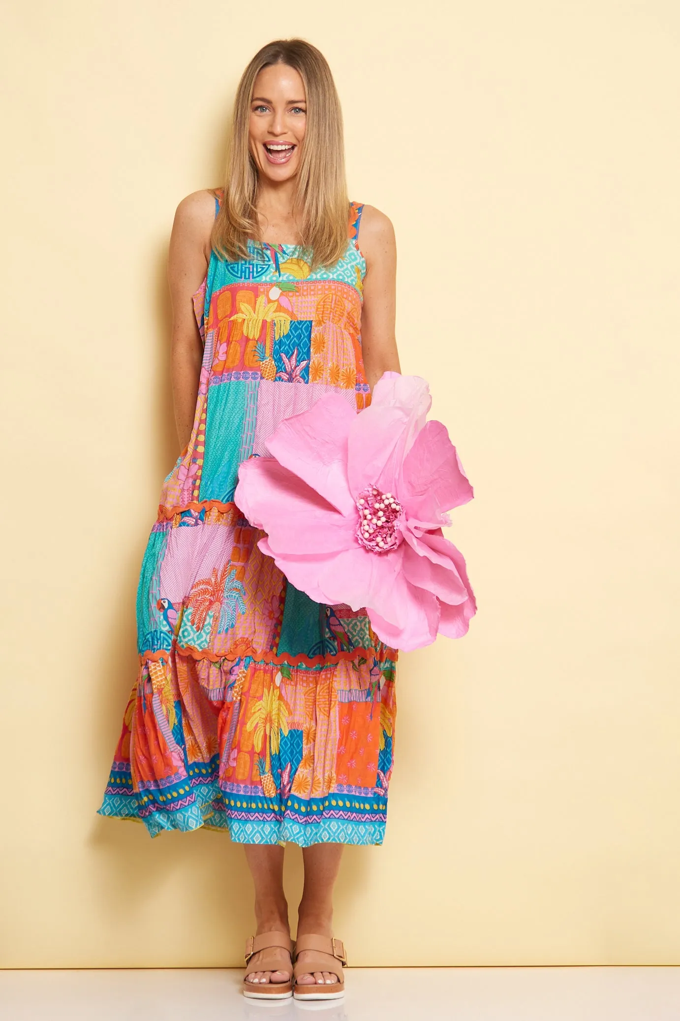 Luna Cotton Maxi Dress - Candy