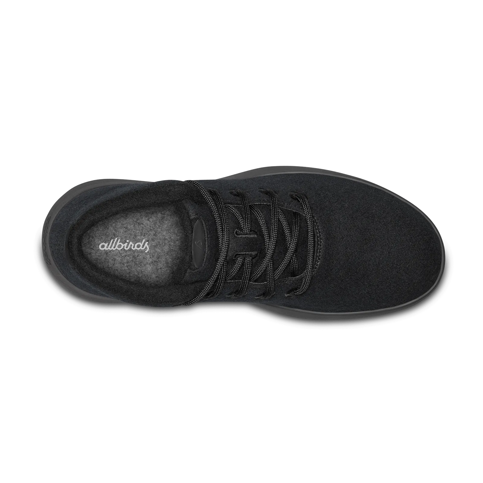 Men's Wool Runner-up Mizzles - True Black (Black Sole)