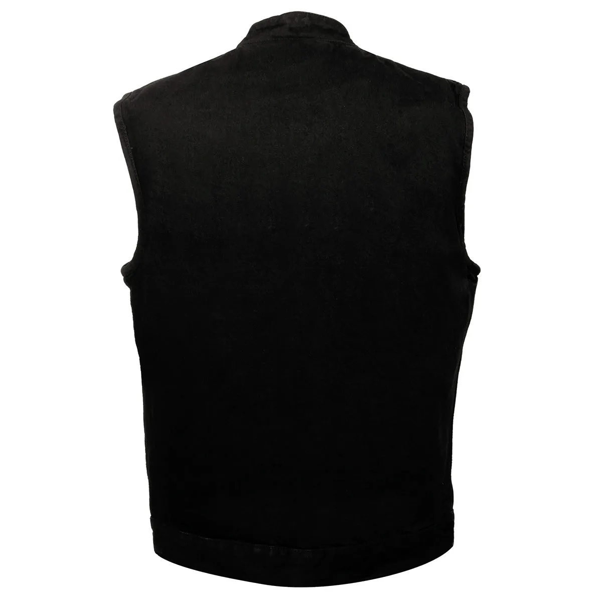 Milwaukee Leather DM2238 Men's Black Denim Snap Front Club Style Vest