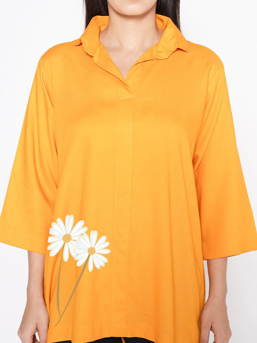 Mustard Rayon ShirtTop - Krizantem