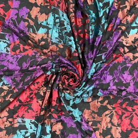 Muticolor Floral Print Brasso Fabric