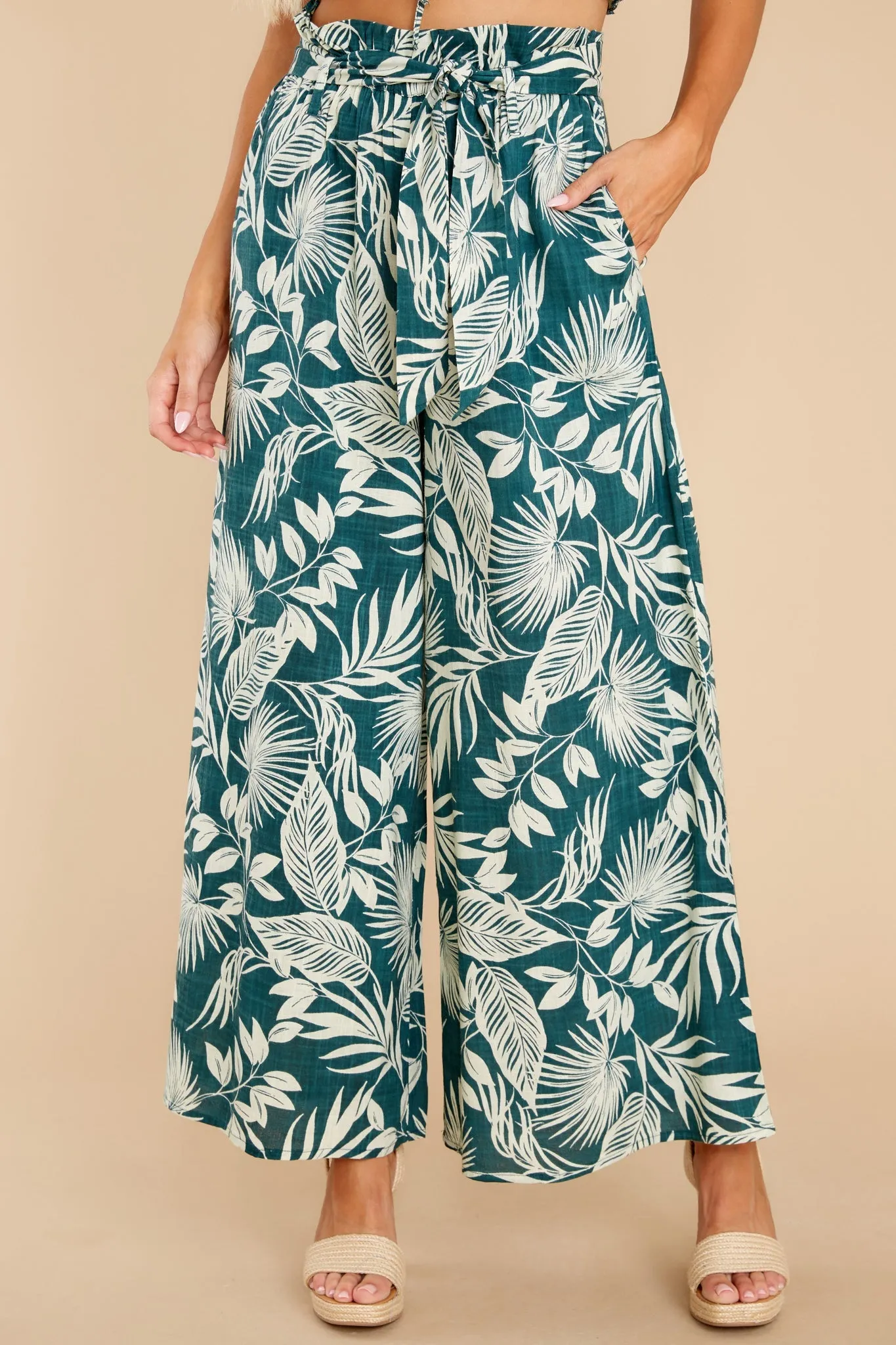 Places We'll Go Evergreen Print Pants