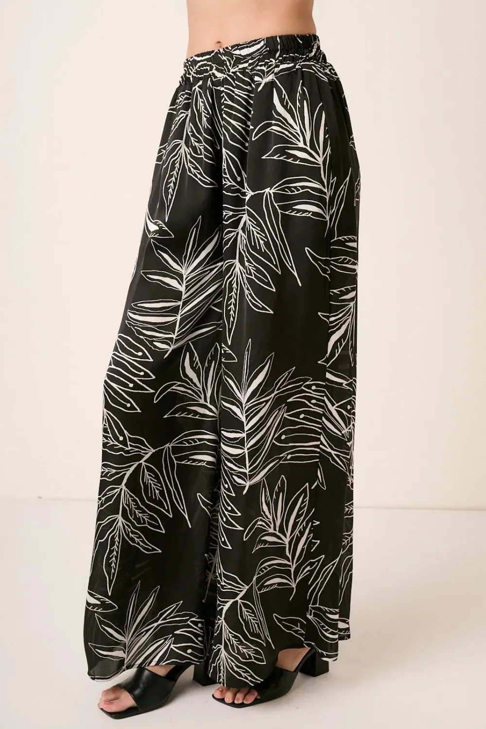 Printed Wide Leg Pants