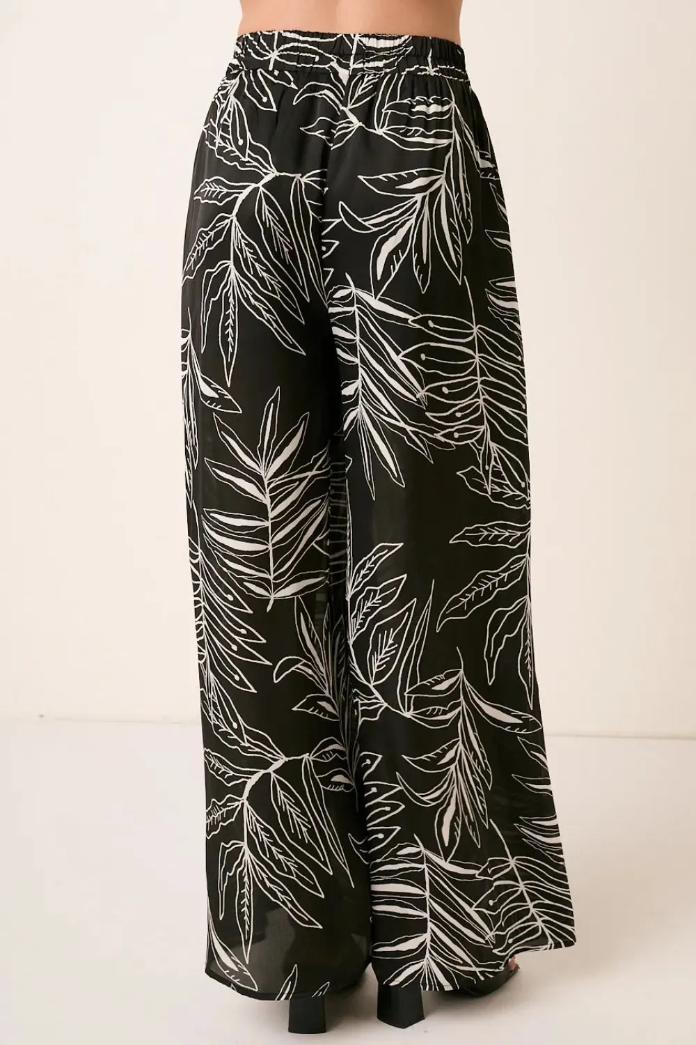 Printed Wide Leg Pants