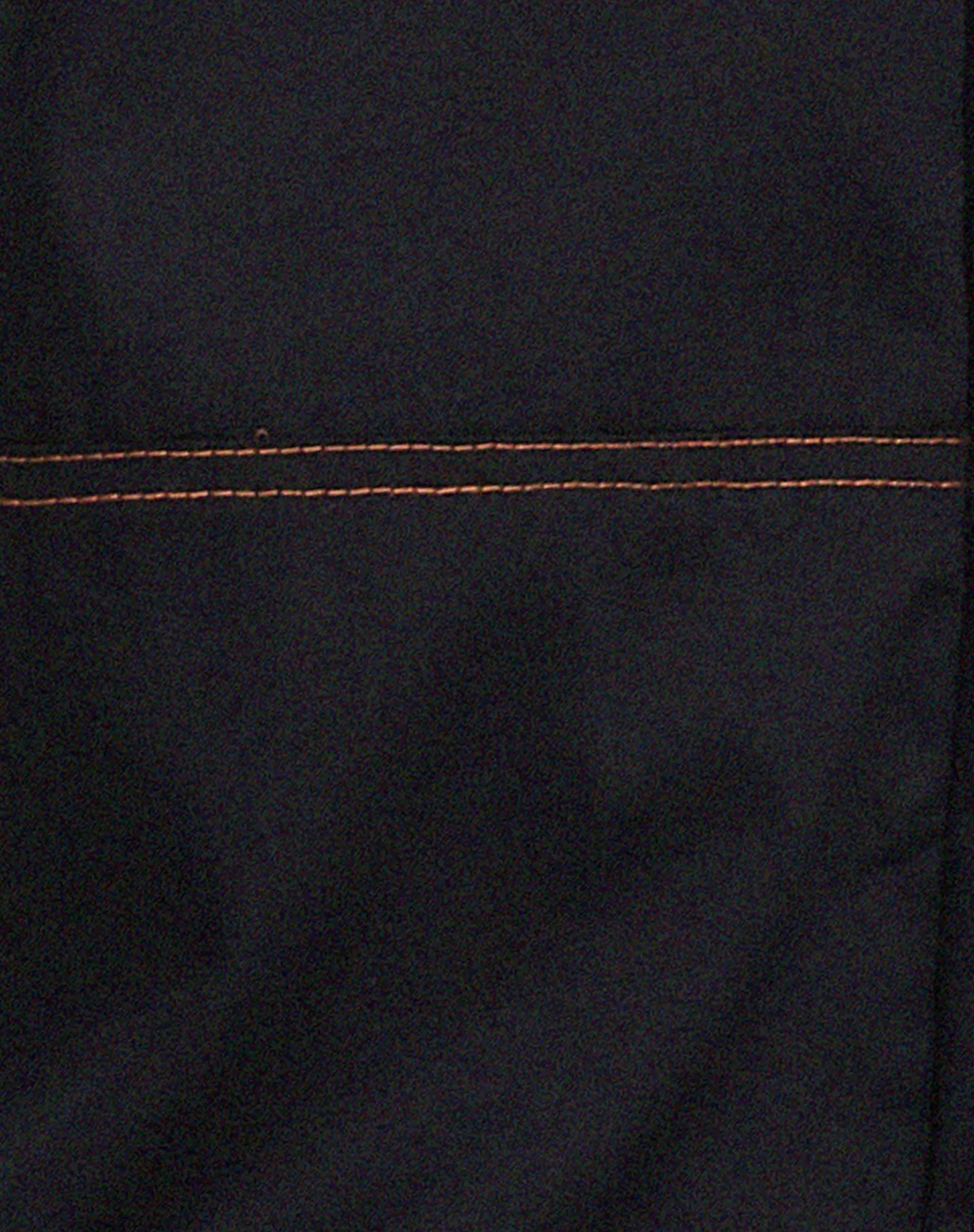 Saul Wide Leg Cargo Trouser in Black with Orange Stitching