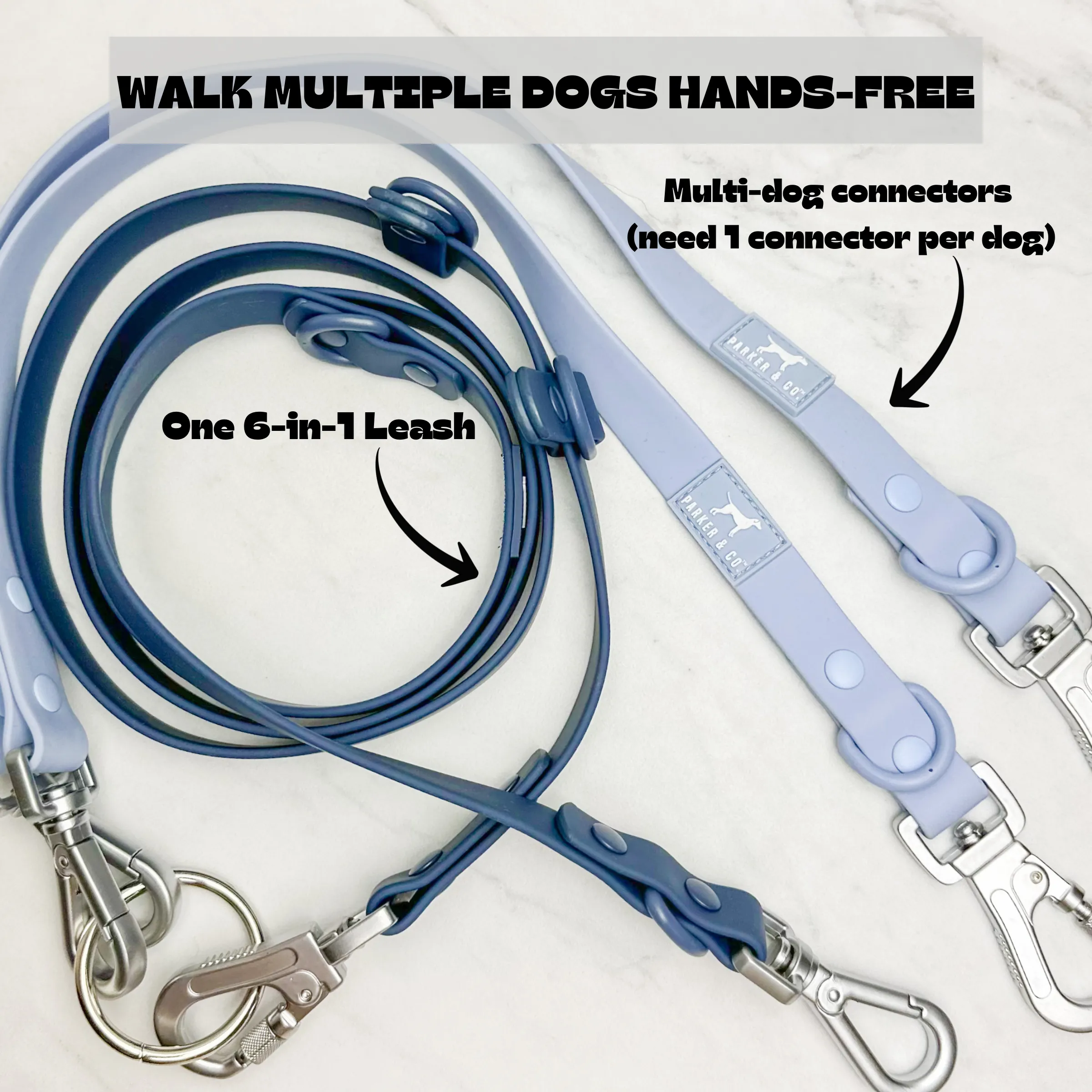 Solace Waterproof Multi-Dog Connector / Traffic Handle