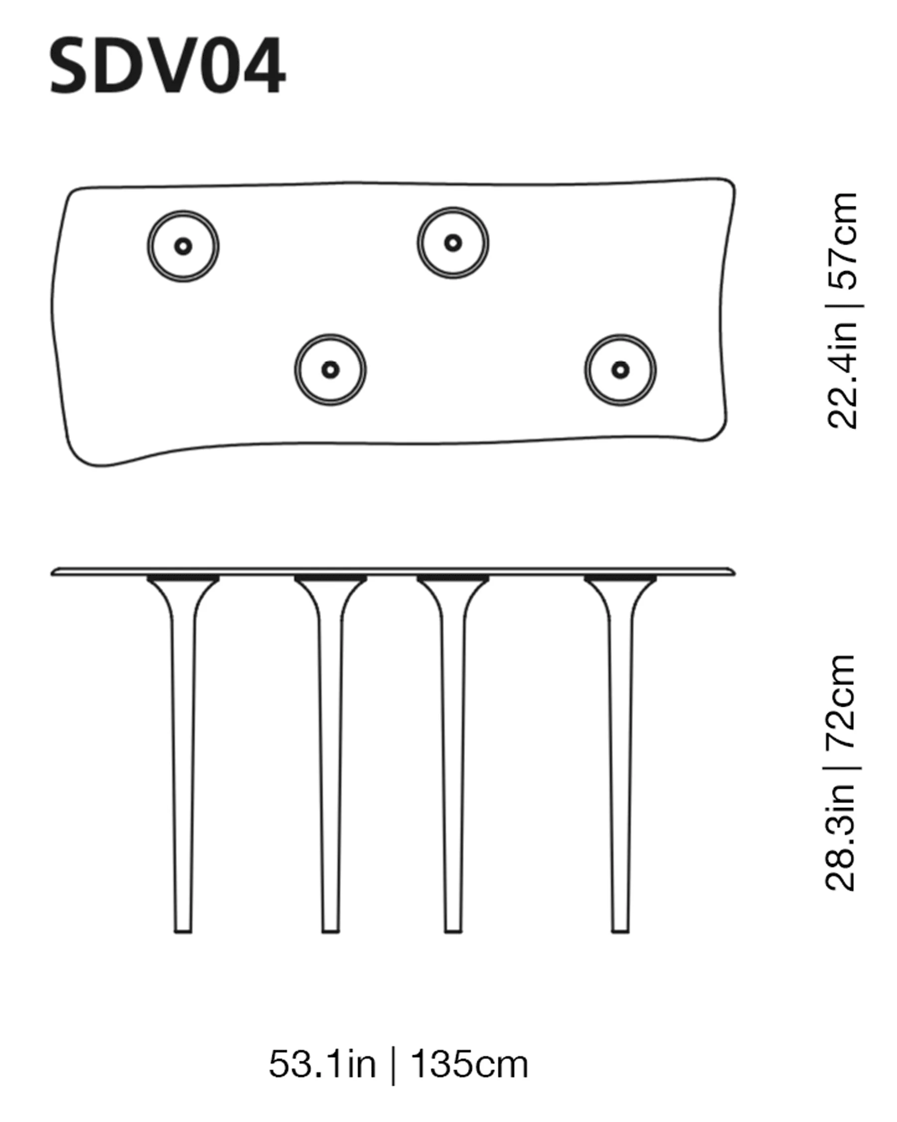 Specchio di Venere Glass Table