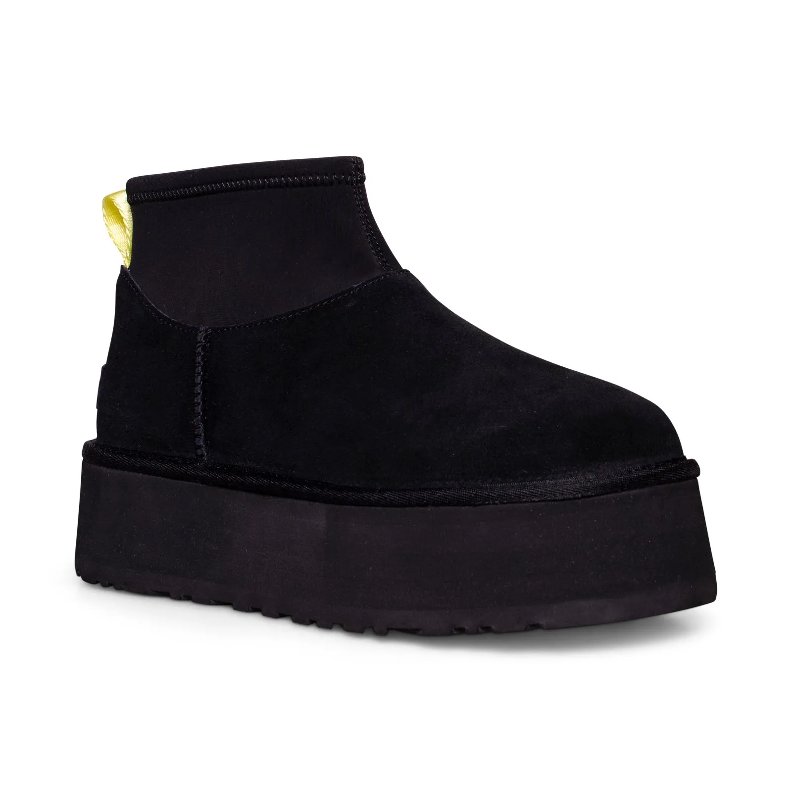 UGG Classic Mini Dipper Platform Black Boots - Women's